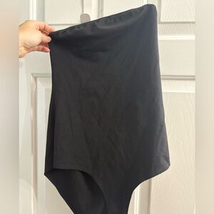 Black Strapless Bodysuit